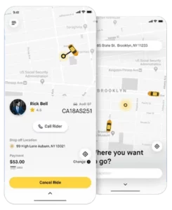 Indriver Clone-App, Taxigebot, Rückwärtsgebot, Fahrpreisverhandlung