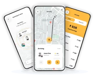 Indriver Clone-App, Taxigebot, Rückwärtsgebot, Fahrpreisverhandlung