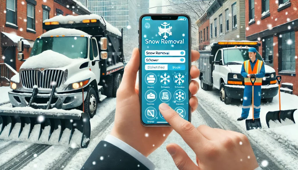 SNow Removal app Ui:UX