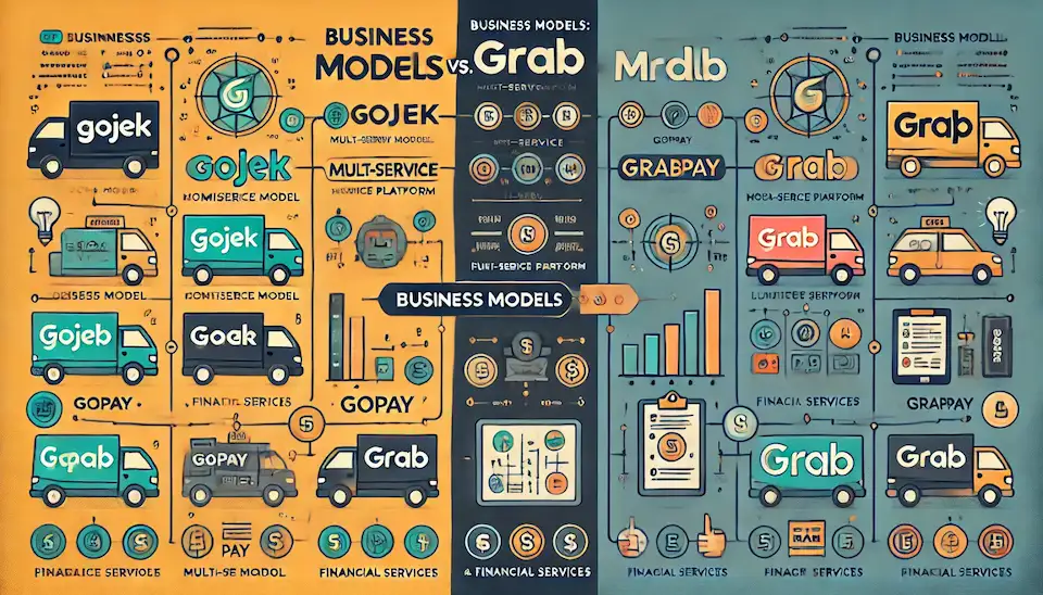 Business models of grab vs gojek