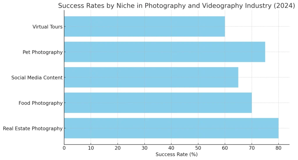 Success Rates by Niche in Photography and Videography Industry (2024)