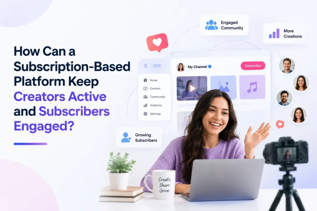 Subscription-based platform keeping creators active and subscribers engaged through community, content creation, and subscriber growth.