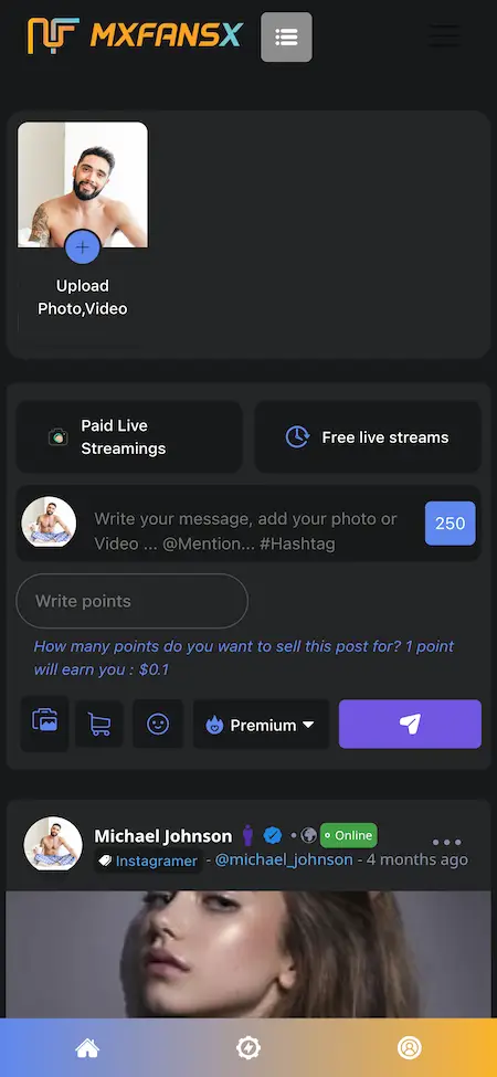 Fansly Clone Mobile App Screen5