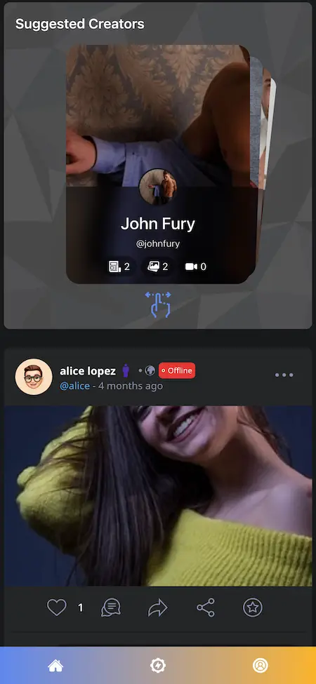 Fansly Clone Mobile App Screen7