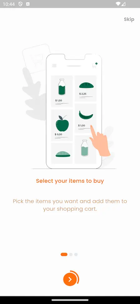 Bigbasket clone app information screen Screenshot