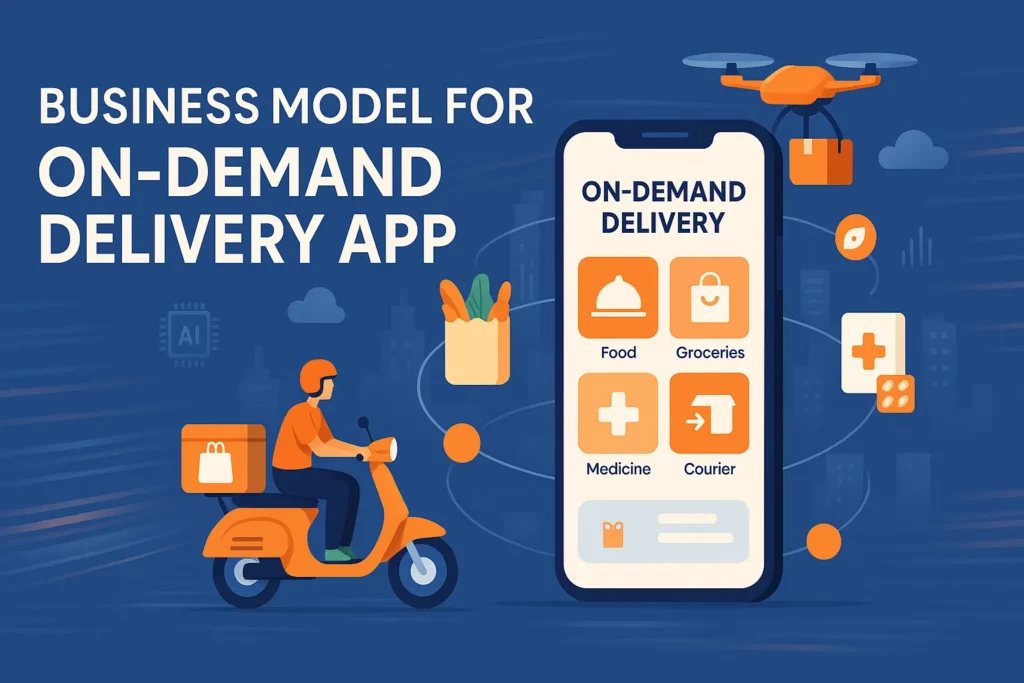 Business model for on-demand delivery app