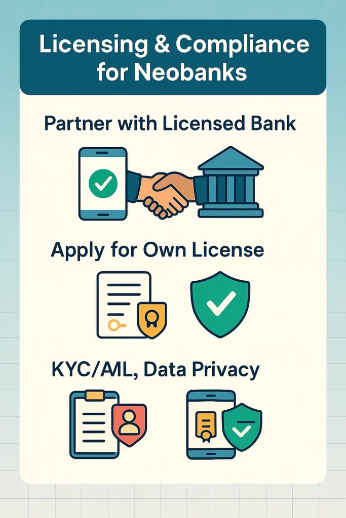 NeoBank Clone app Partnership with licensed banks