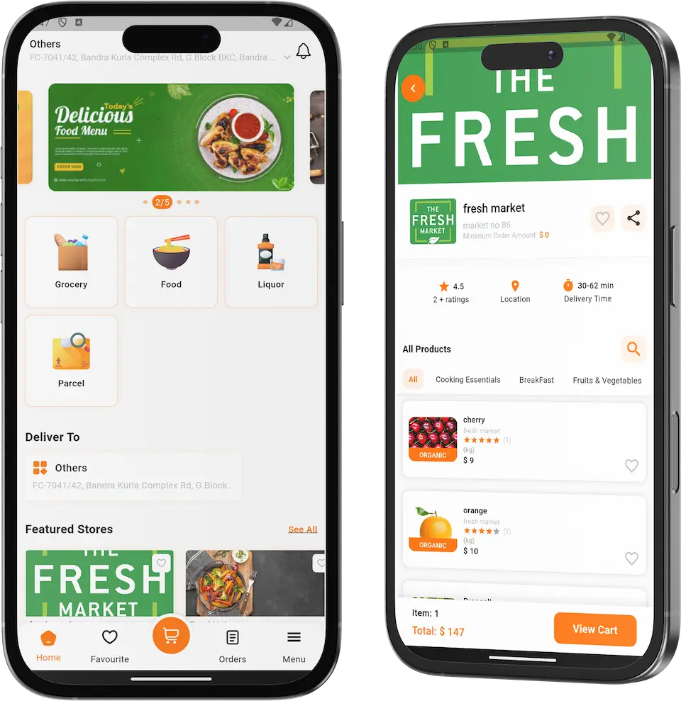 Foodpanda clone App screen main Banner