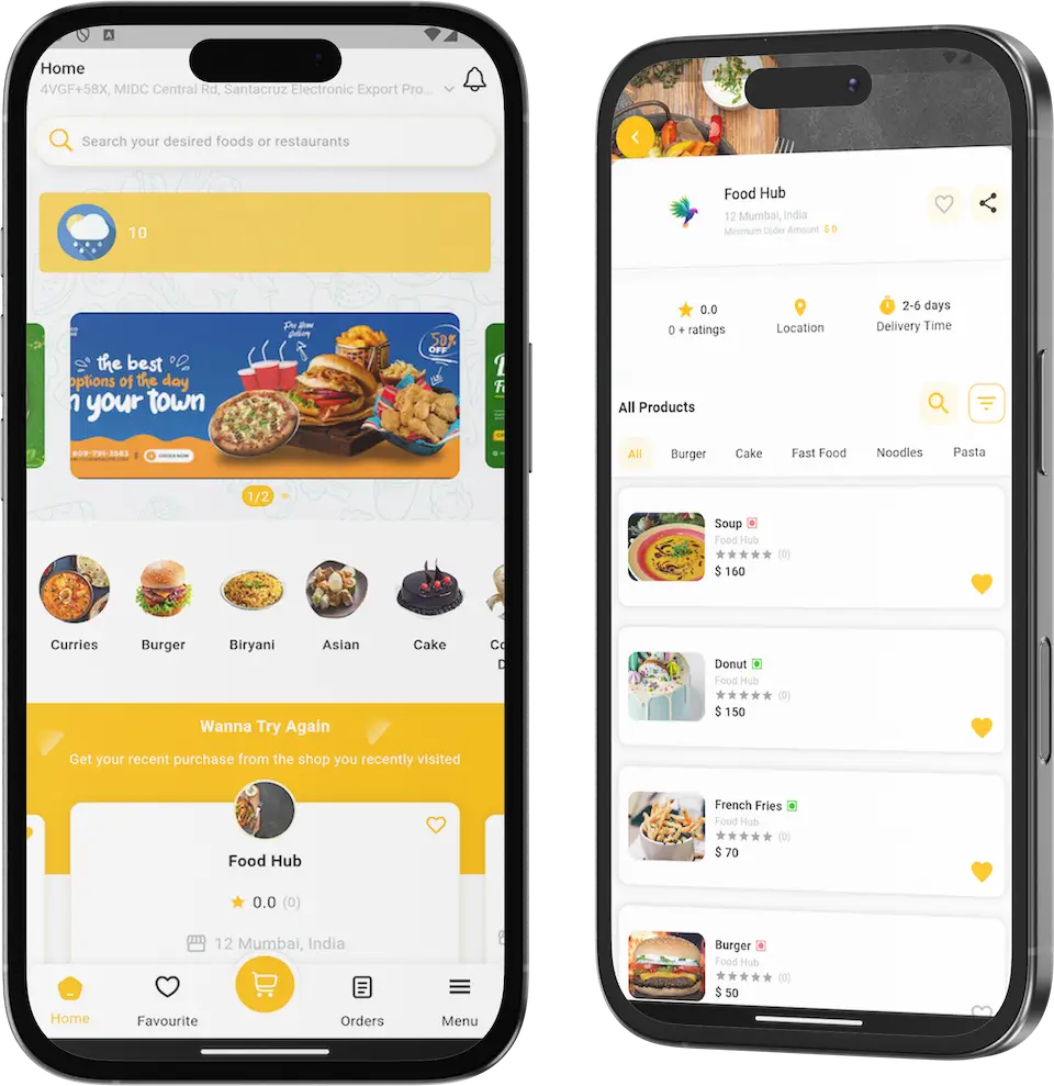 Goldbelly clone App screen main Banner