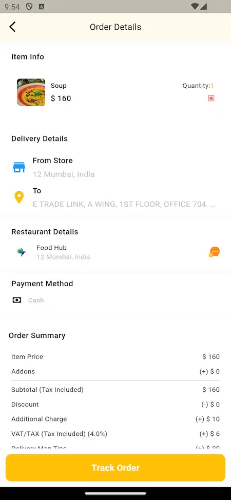 Justeat clone app Screenshot