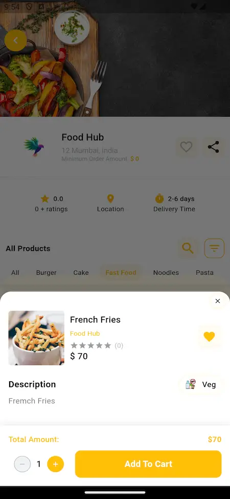 Justeat clone app Screenshot 9