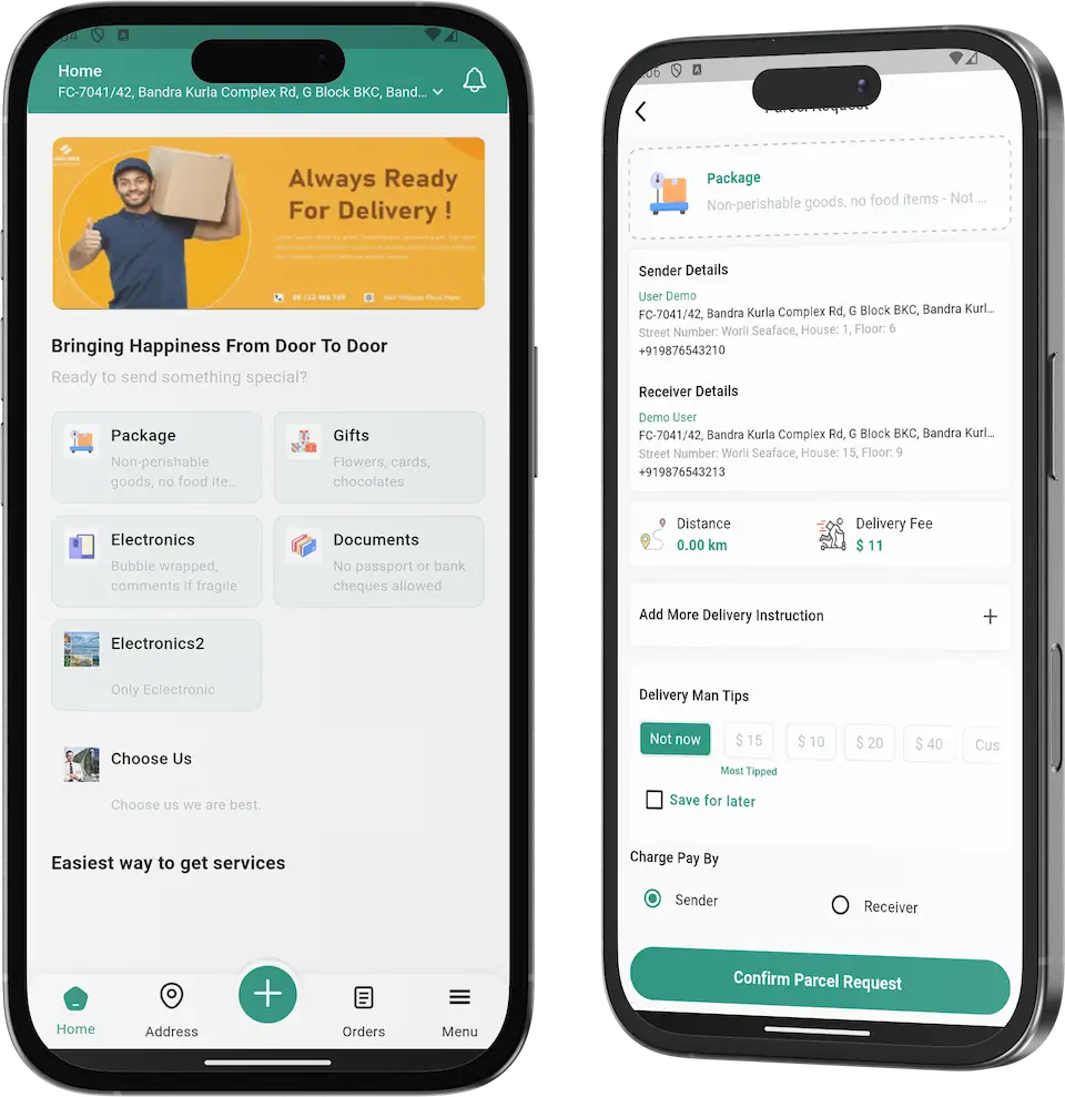 Lalamove clone App screen main Banner