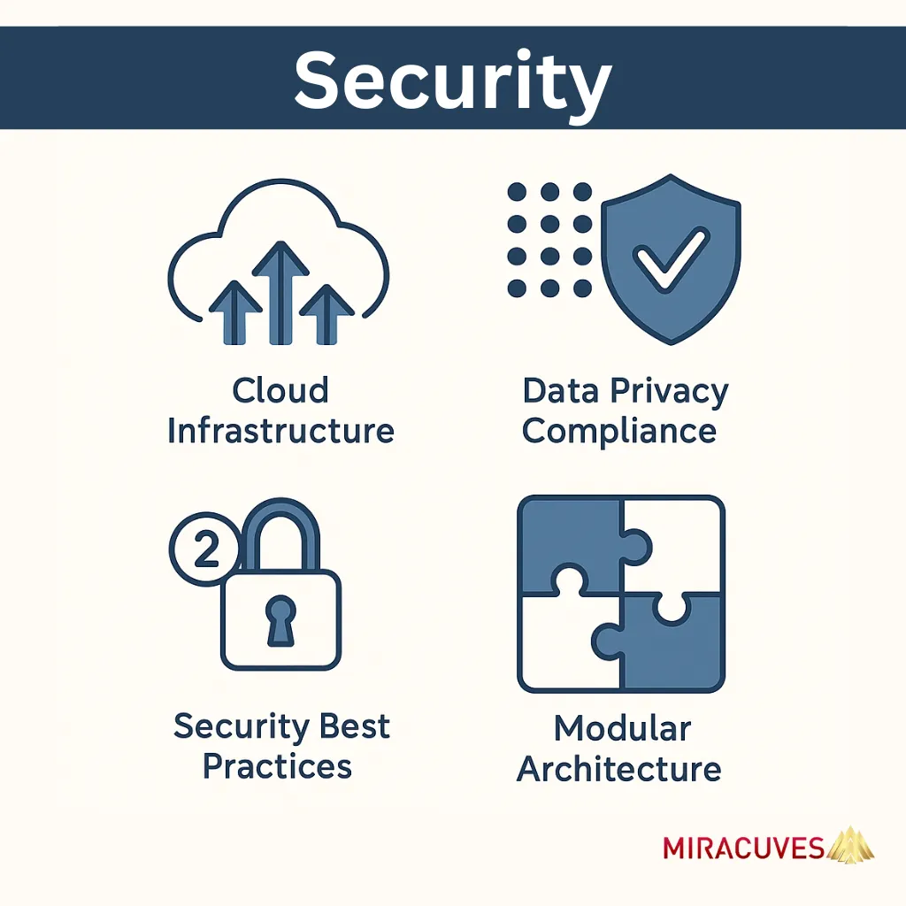 Security features for LinkedIn clone app