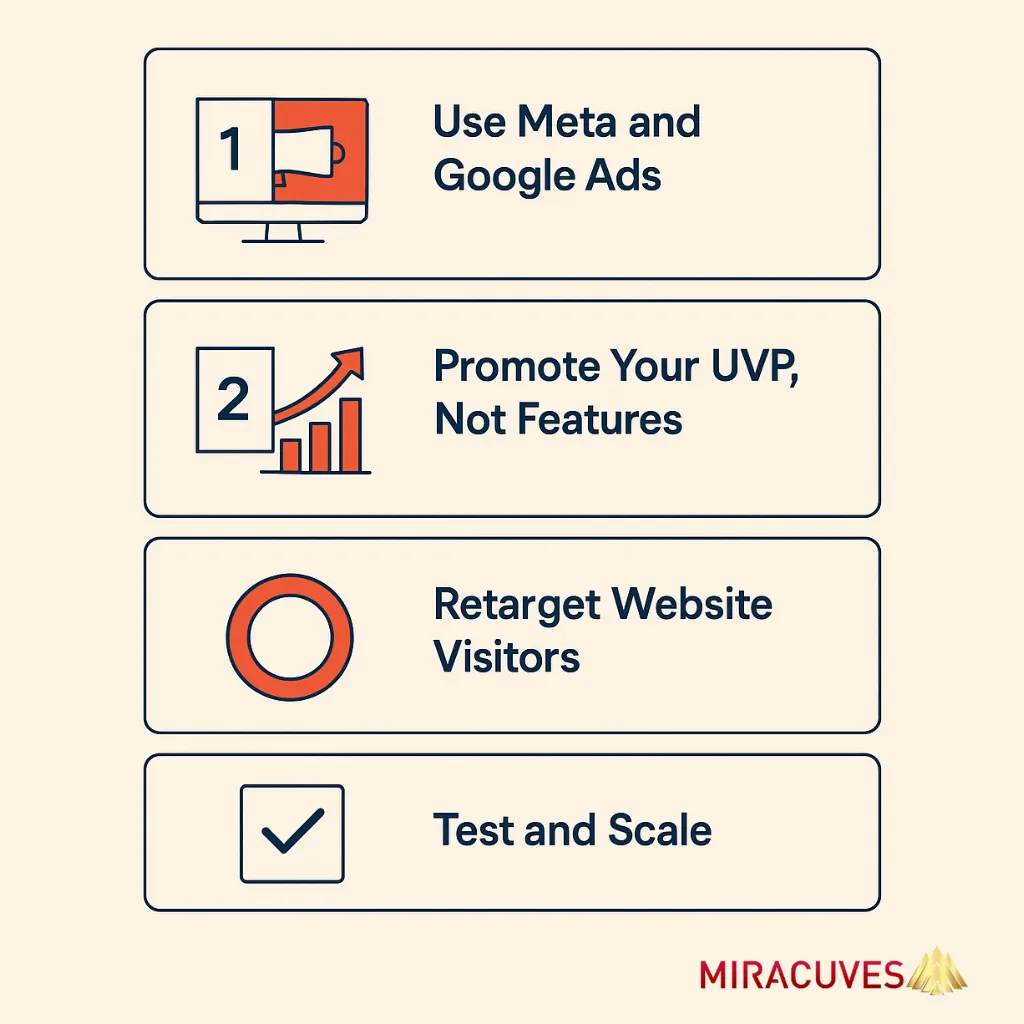 Performance ads techniques for marketing LinkedIn clone apps
