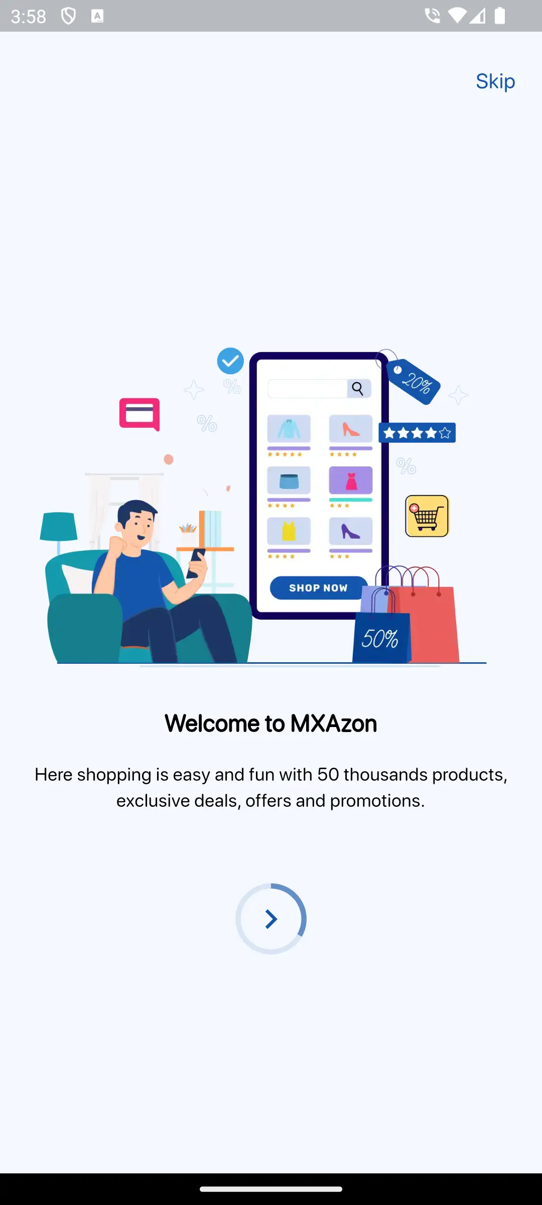 Myntra Clone processing Screen