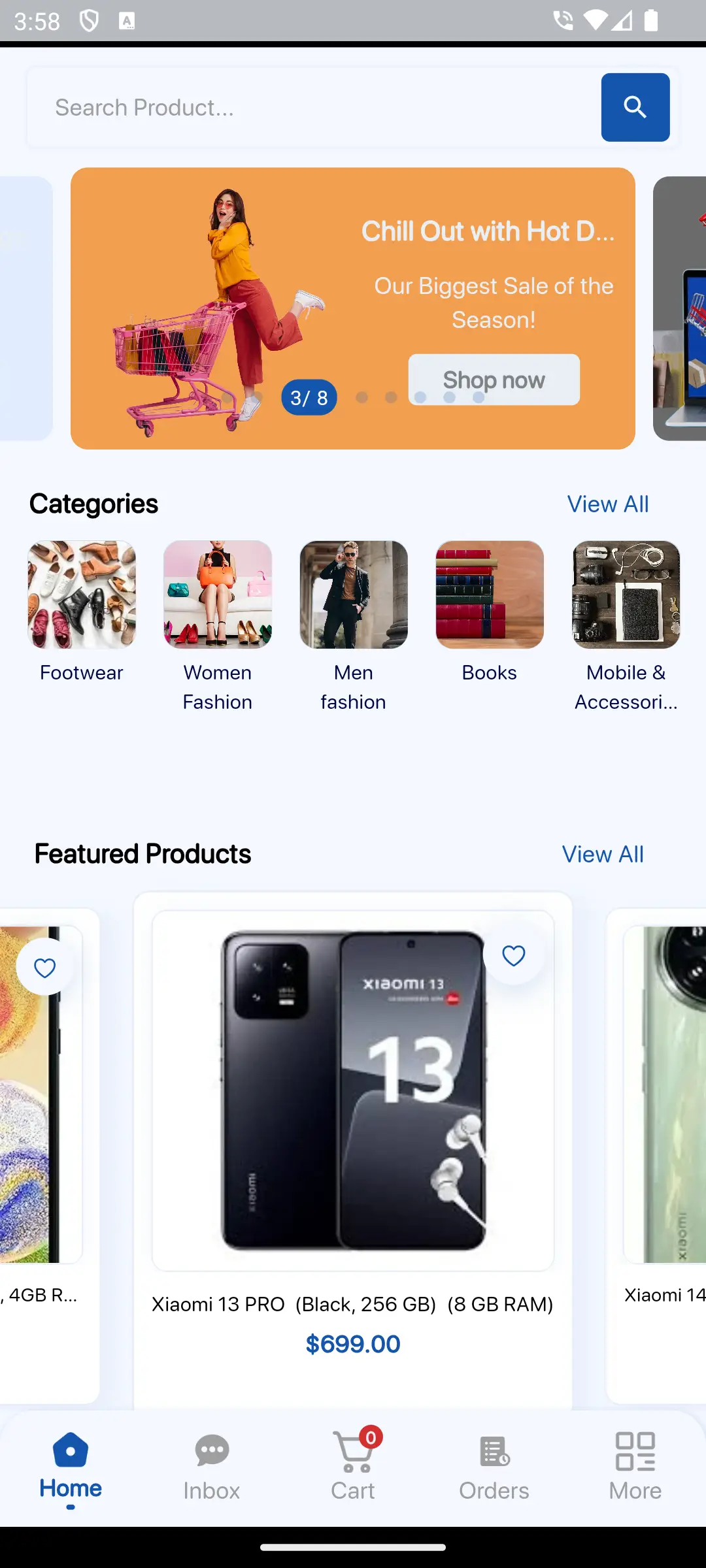 Myntra Clone homepage Details Screen In Light Mode