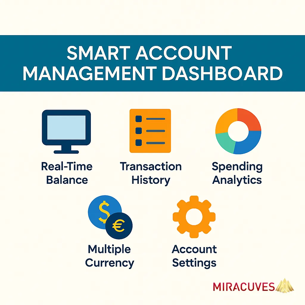 Smart account management dashboard feature in a NeoBank clone app