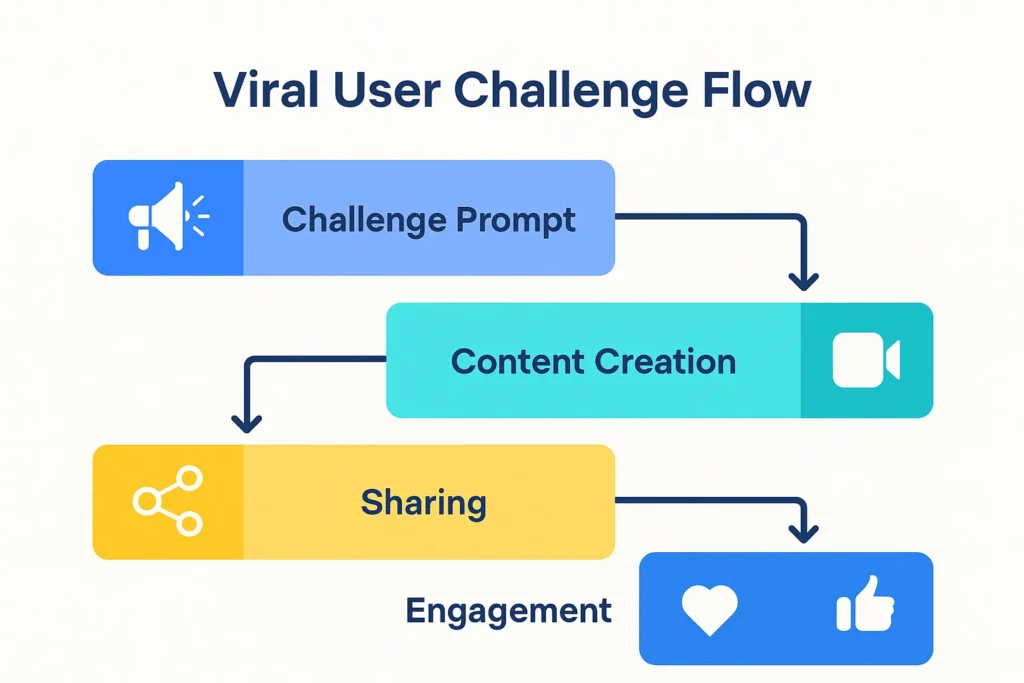 Viral User Challenge Flow for AI Platforms