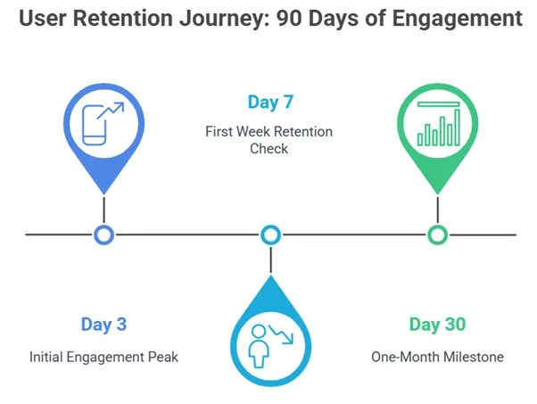 P2P Crypto App Drop-off Rates vs Engagement Timeline