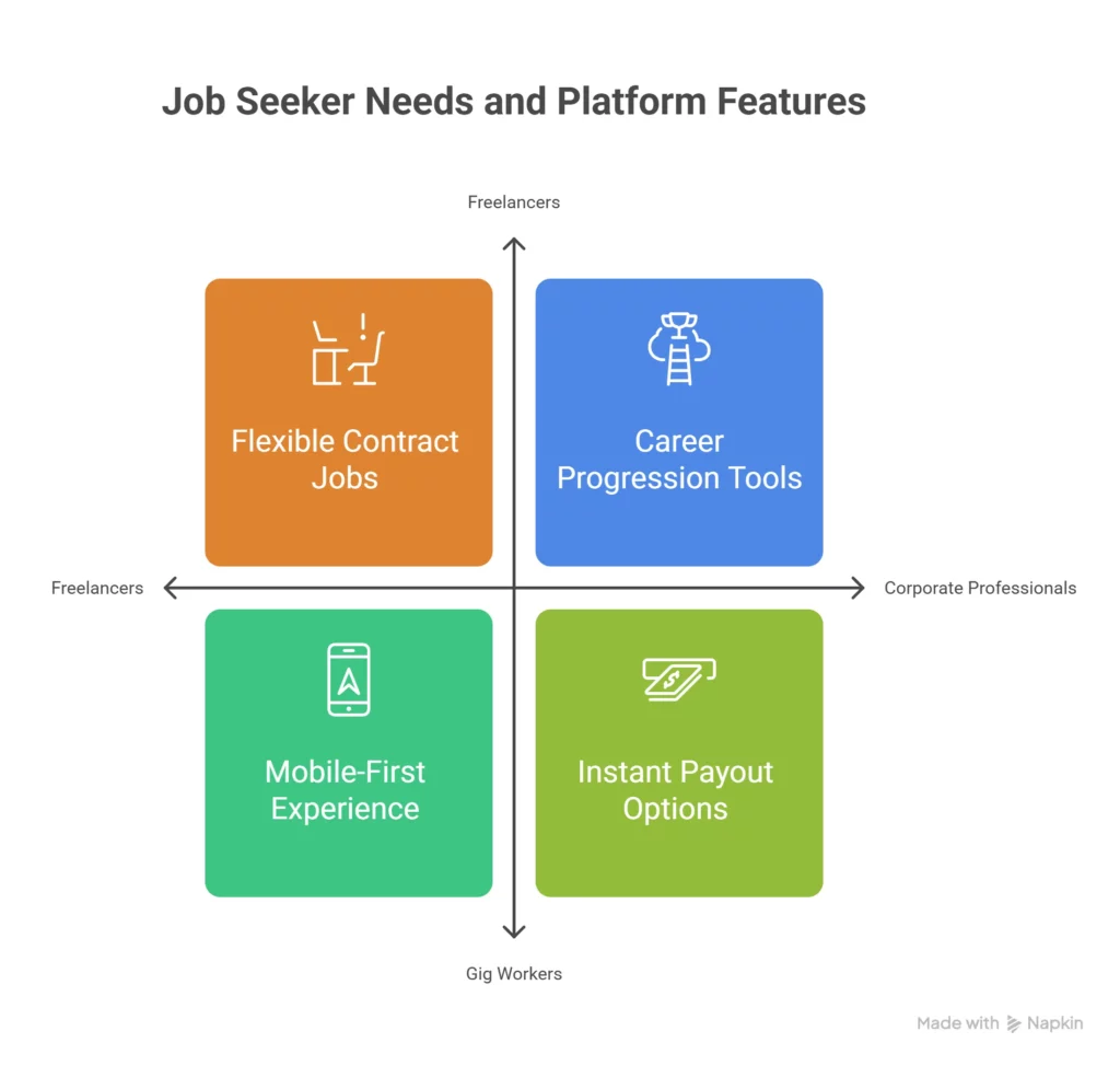 Job seeker needs and platform features