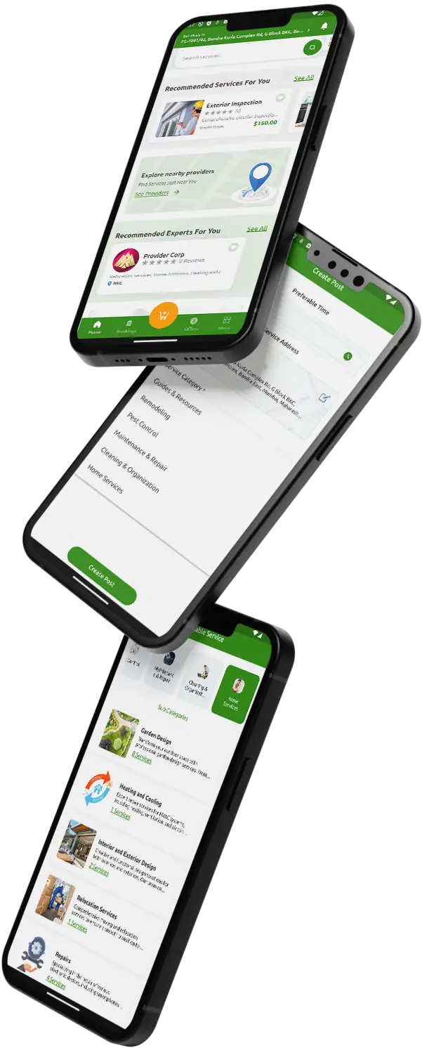 UrbanClap clone App Screens