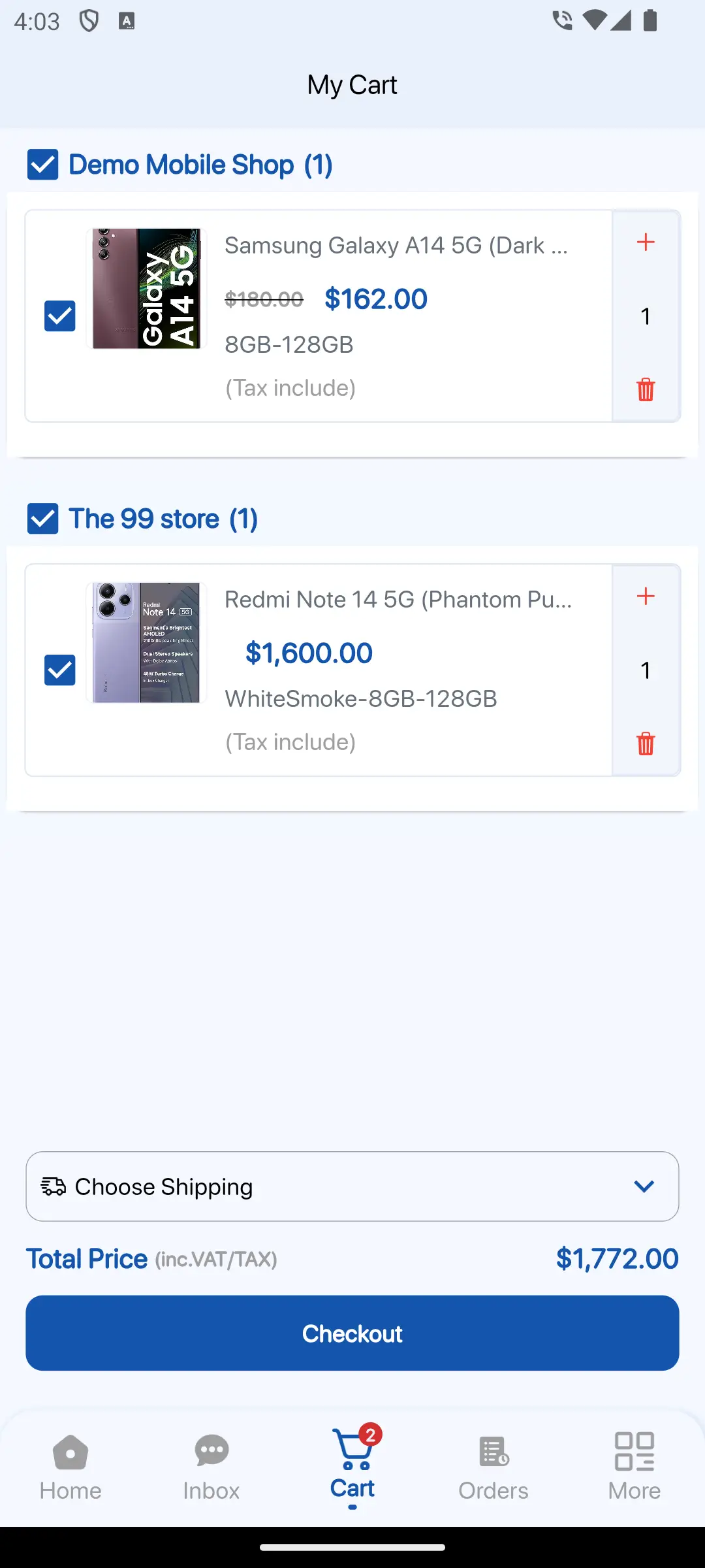 Walmart clone Screenshot