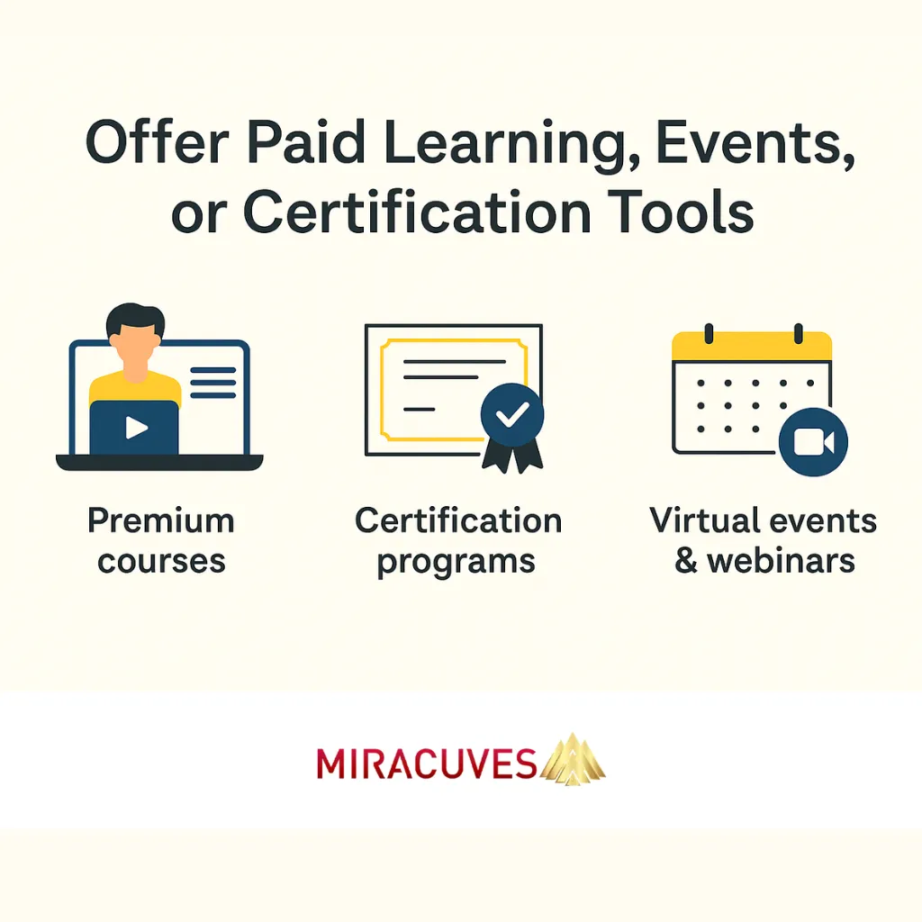 Paid learning and certification features for LinkedIn clone app