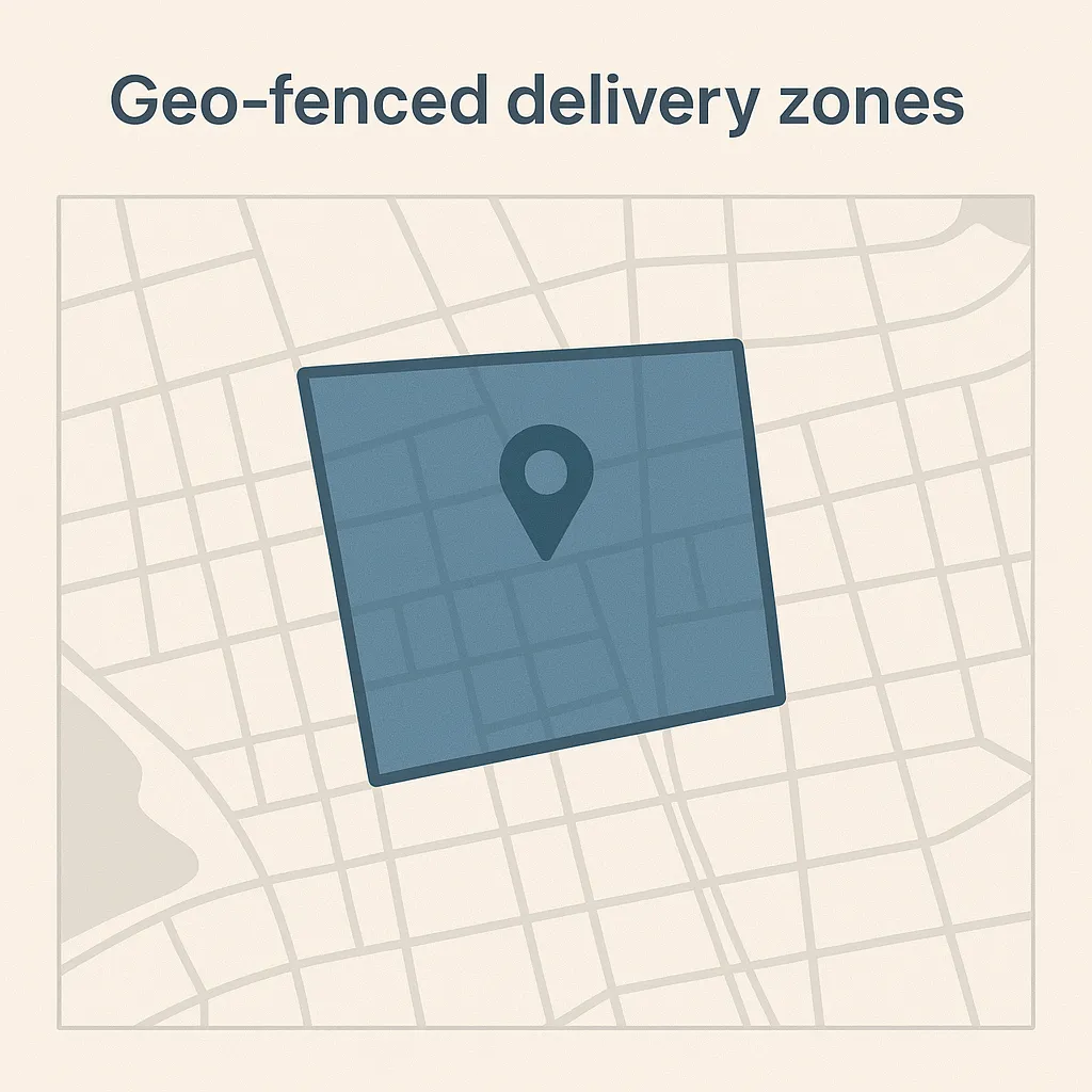 map geo fenced zone
