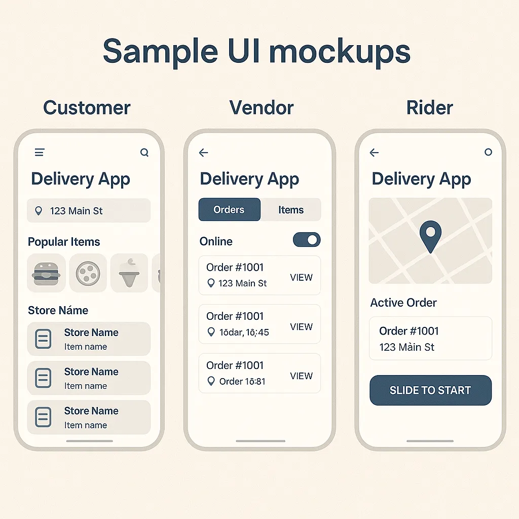 mockups ui sample