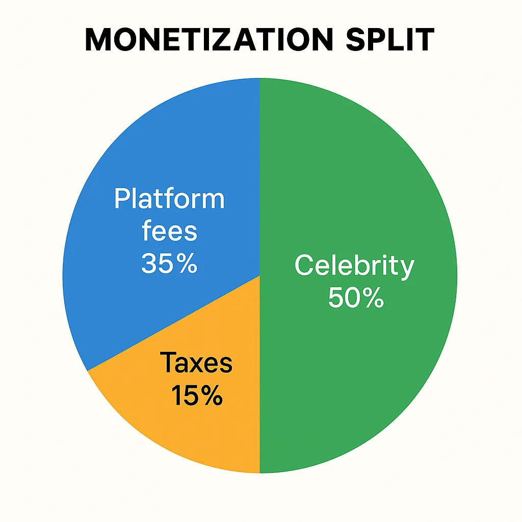 monetization split chart