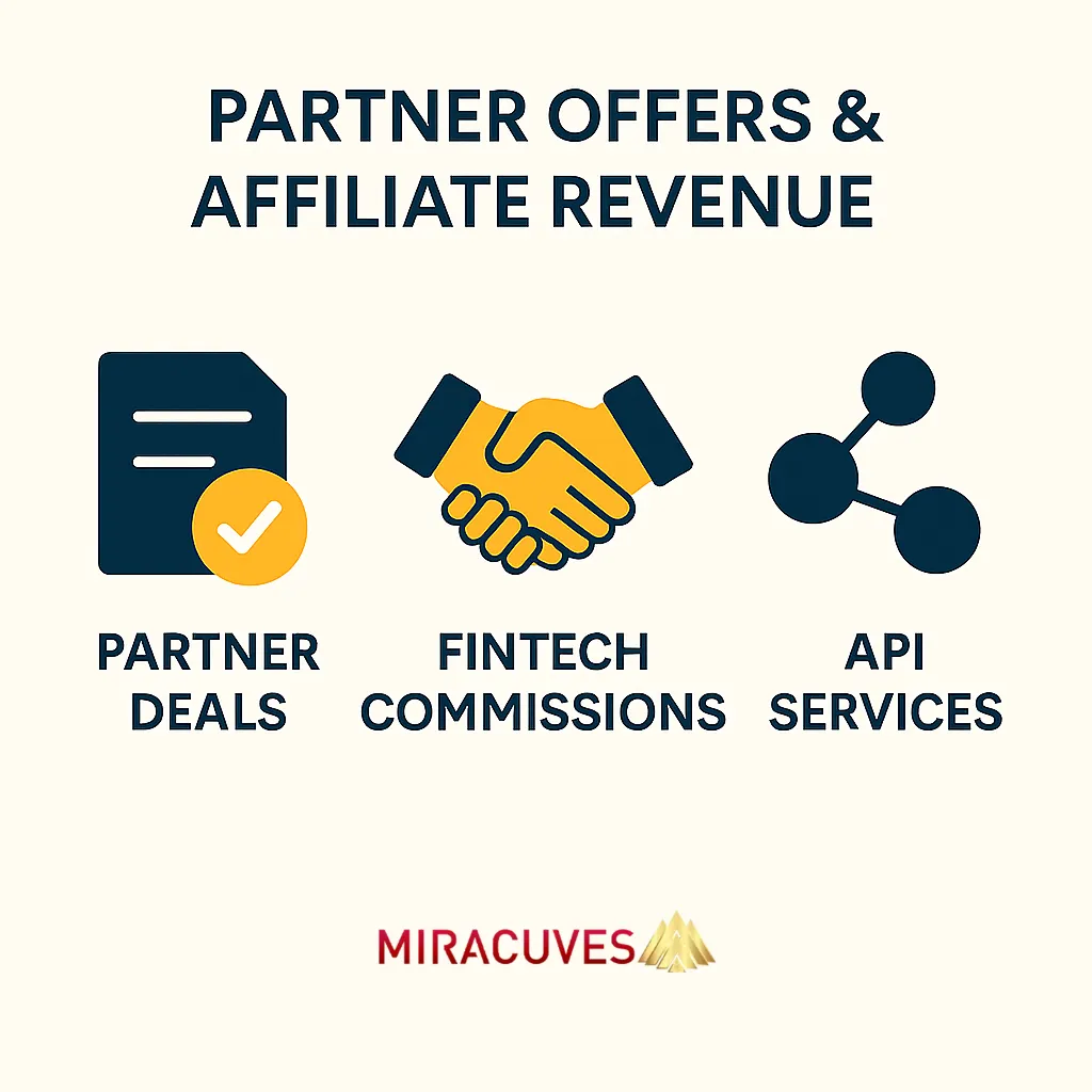 Partner offers and affiliate revenue plan for NeoBank clone app