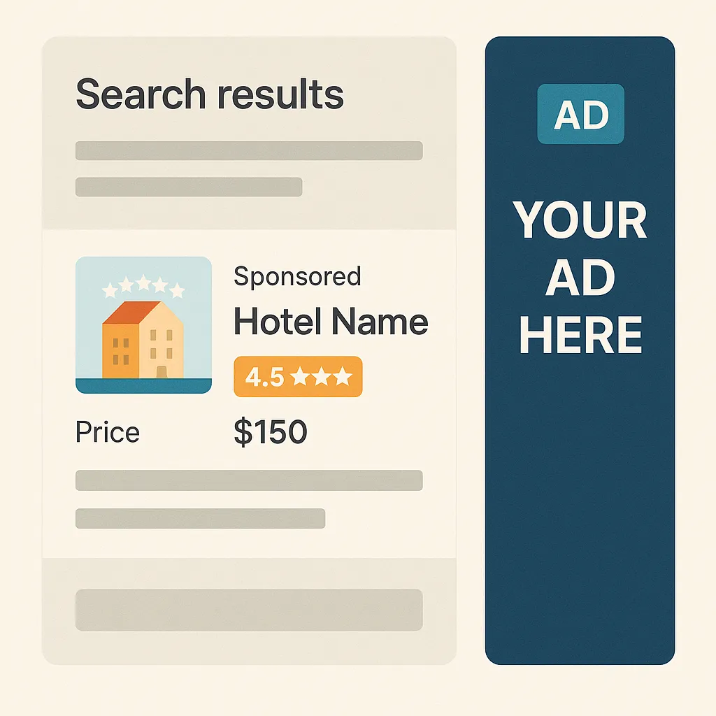 ota sponsored listings mockup