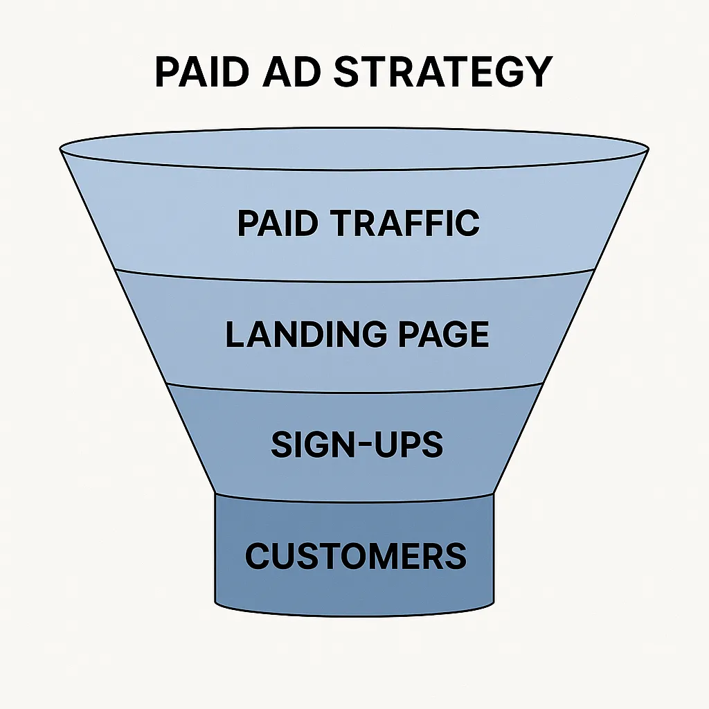 paid ad strategy funnel diagram