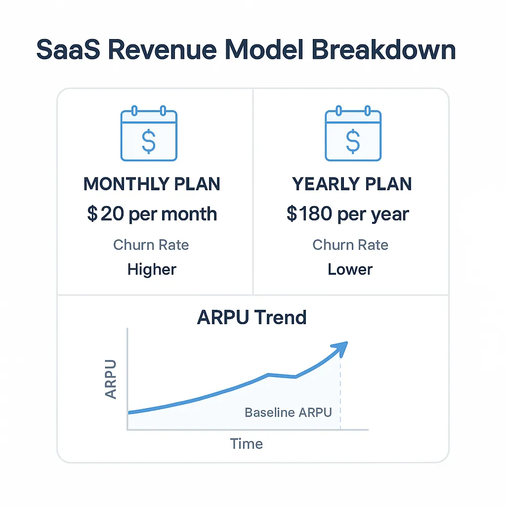 saas arpu subscription chart