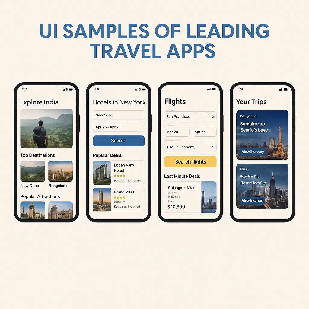 ui samples leading travel apps