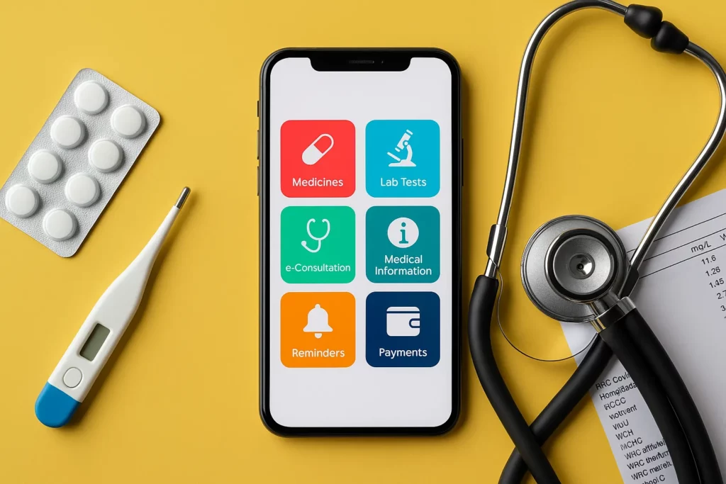 1mg app feature list healthcare clone miracuves