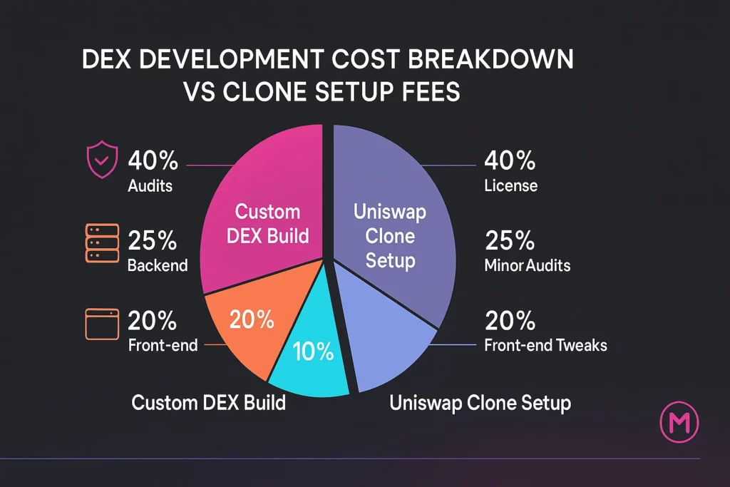 Digital illustration visualizing reasons startups choose Uniswap clone over custom development