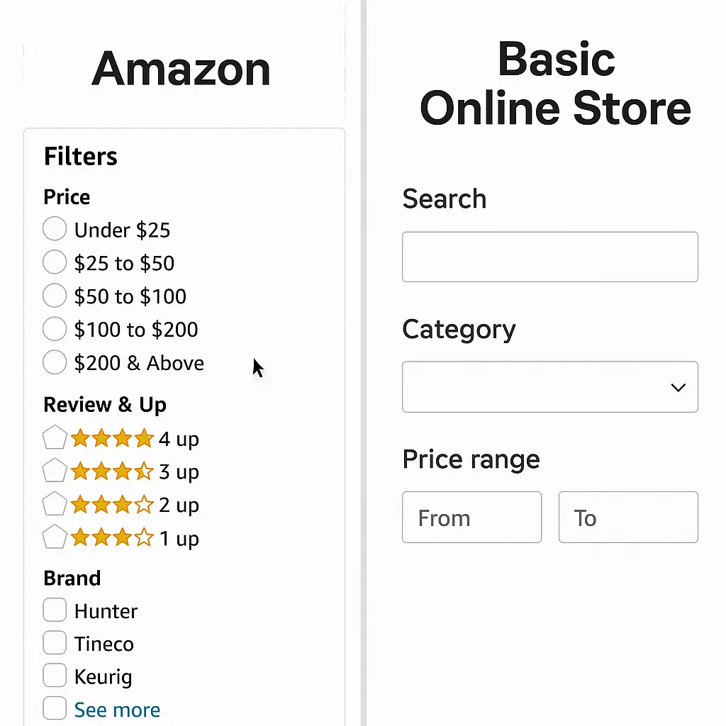 20250630 1307 Amazon vs Basic Store simple compose 01jyzw8p07ej1t5mjn0qmf4ve4