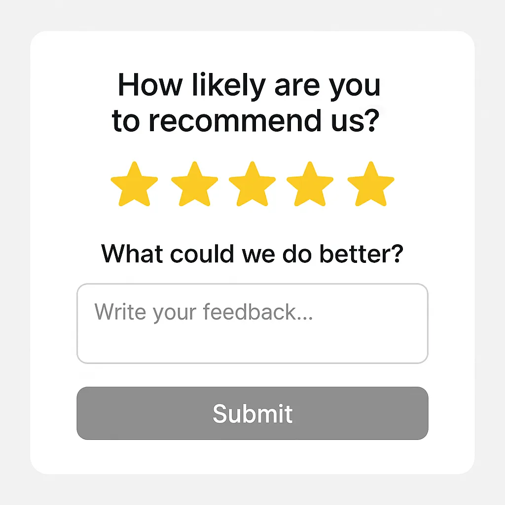 5 Star Rating Screen