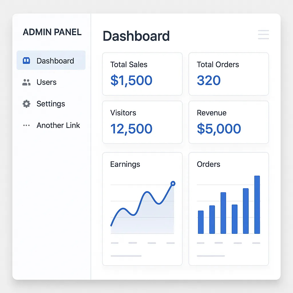 Admin Panel Dashboard 1