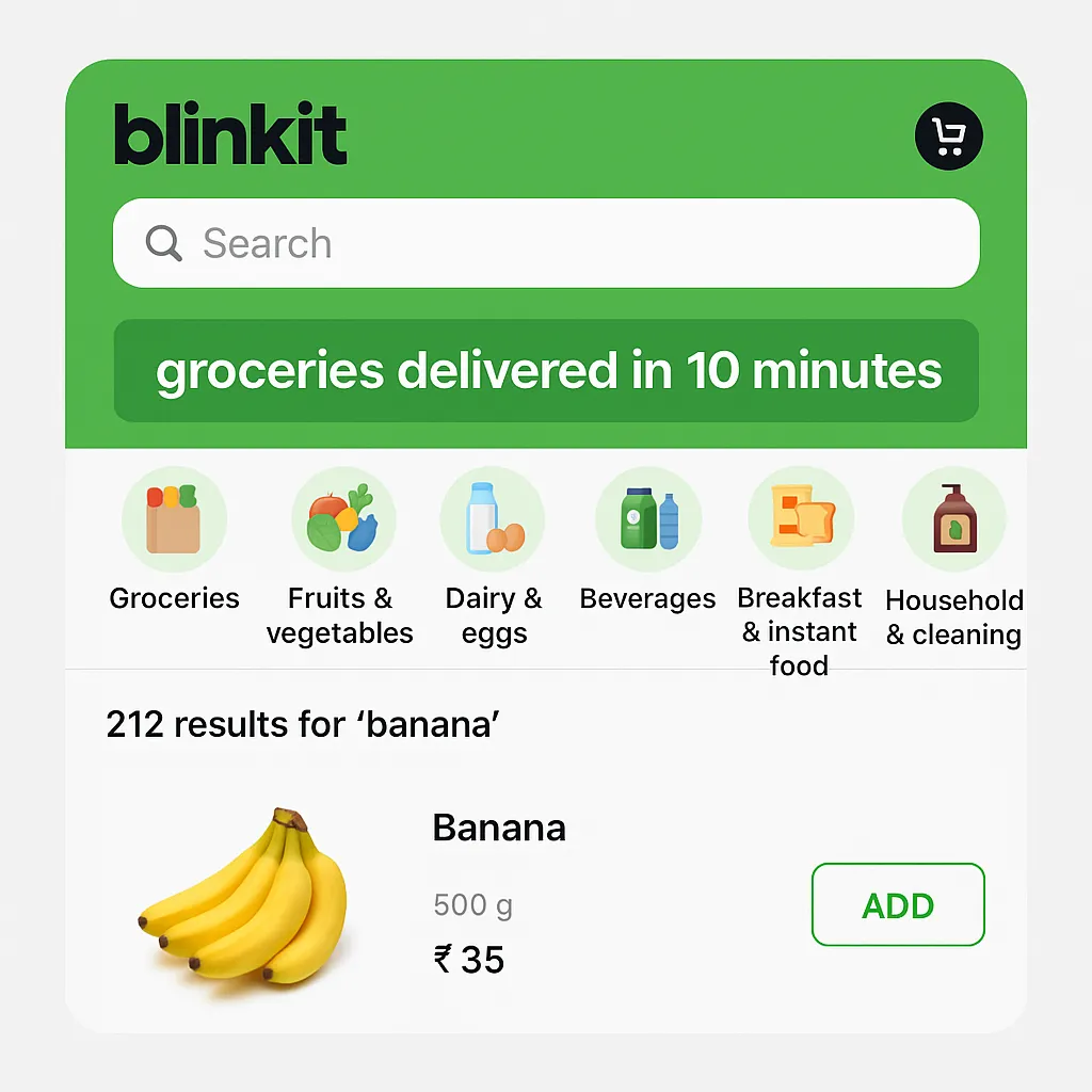 Blinkit UI