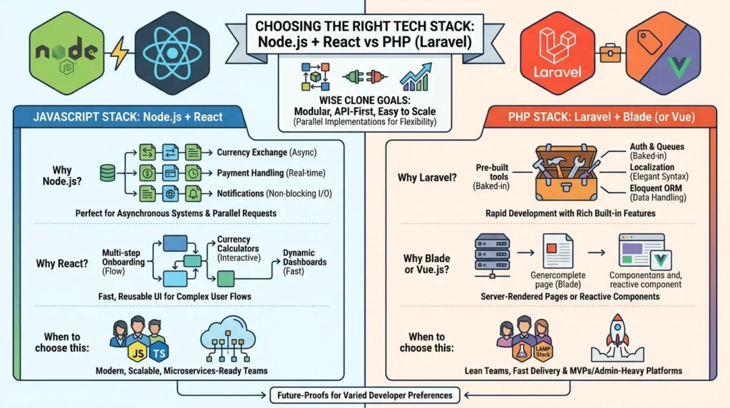 Wise Clone App Development: Step-by-Step Guide for Developers & Founders 1 Wise-style remittance app architecture with wallets, FX engine, KYC, payments, and admin dashboard