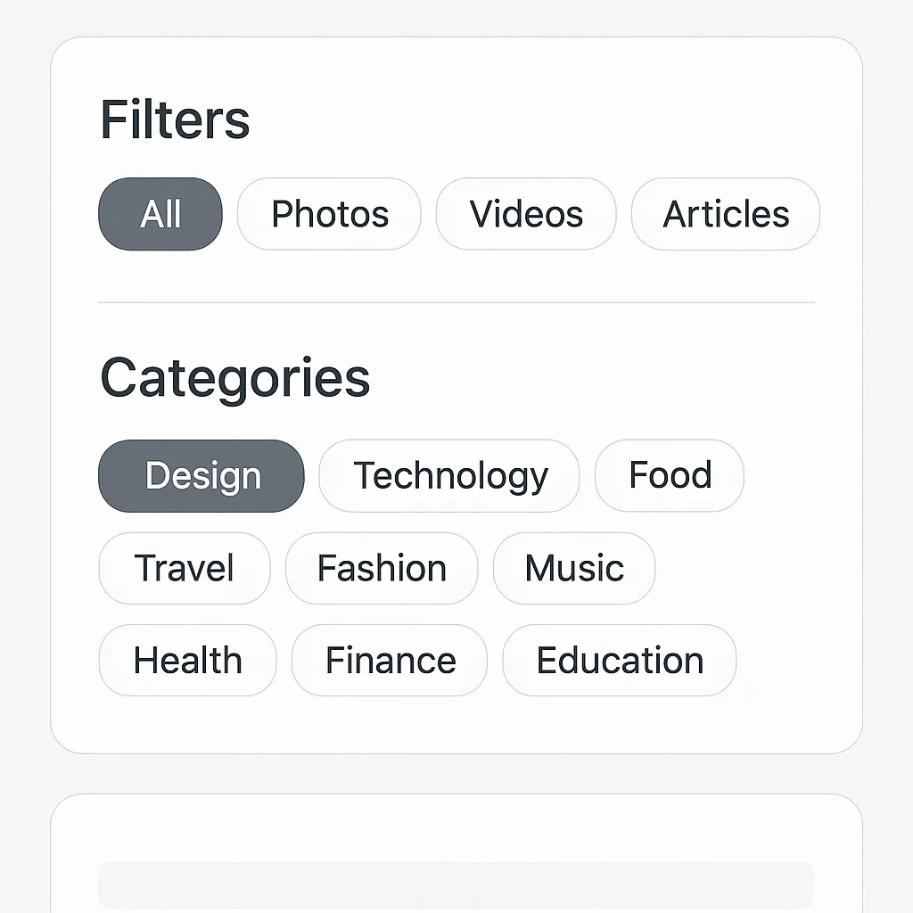Content Filters UI Mockup