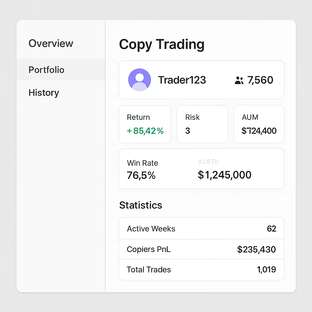 Copy Trading Dashboard