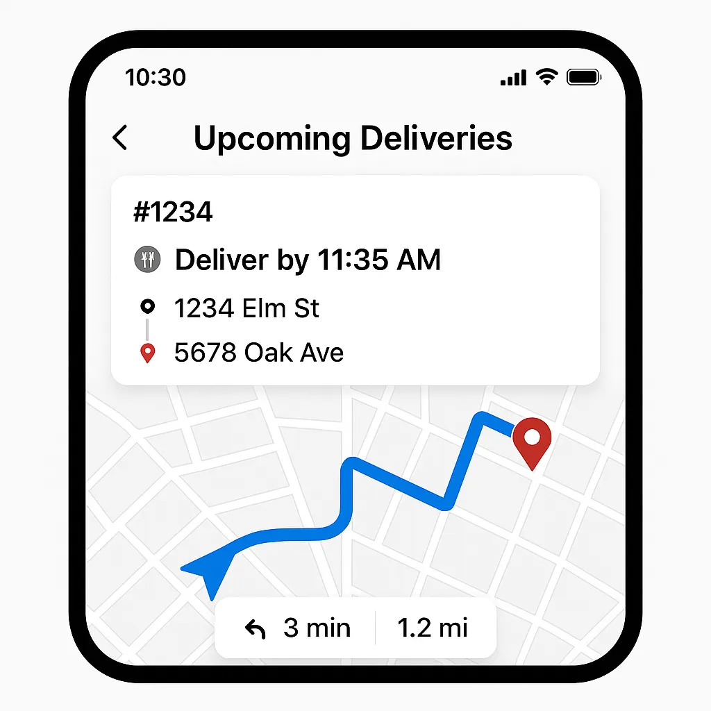 Delivery Dashboard View