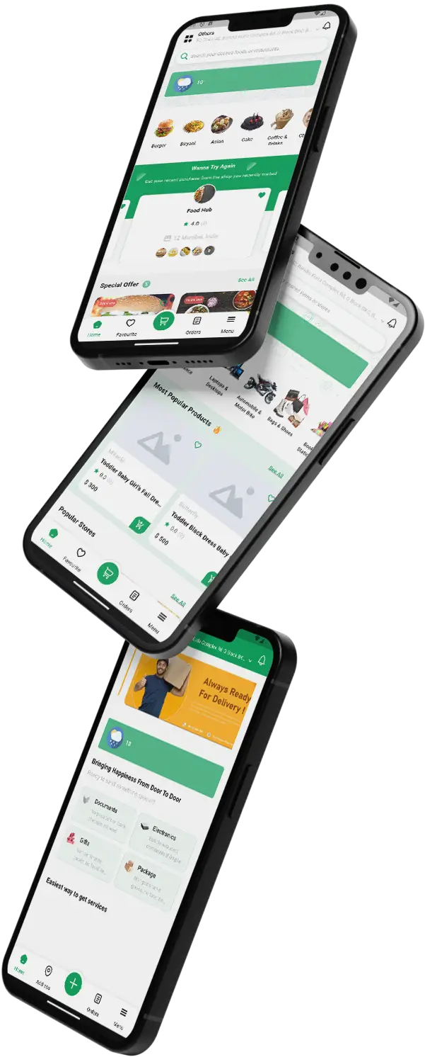 Delivery hero Clone App Screens