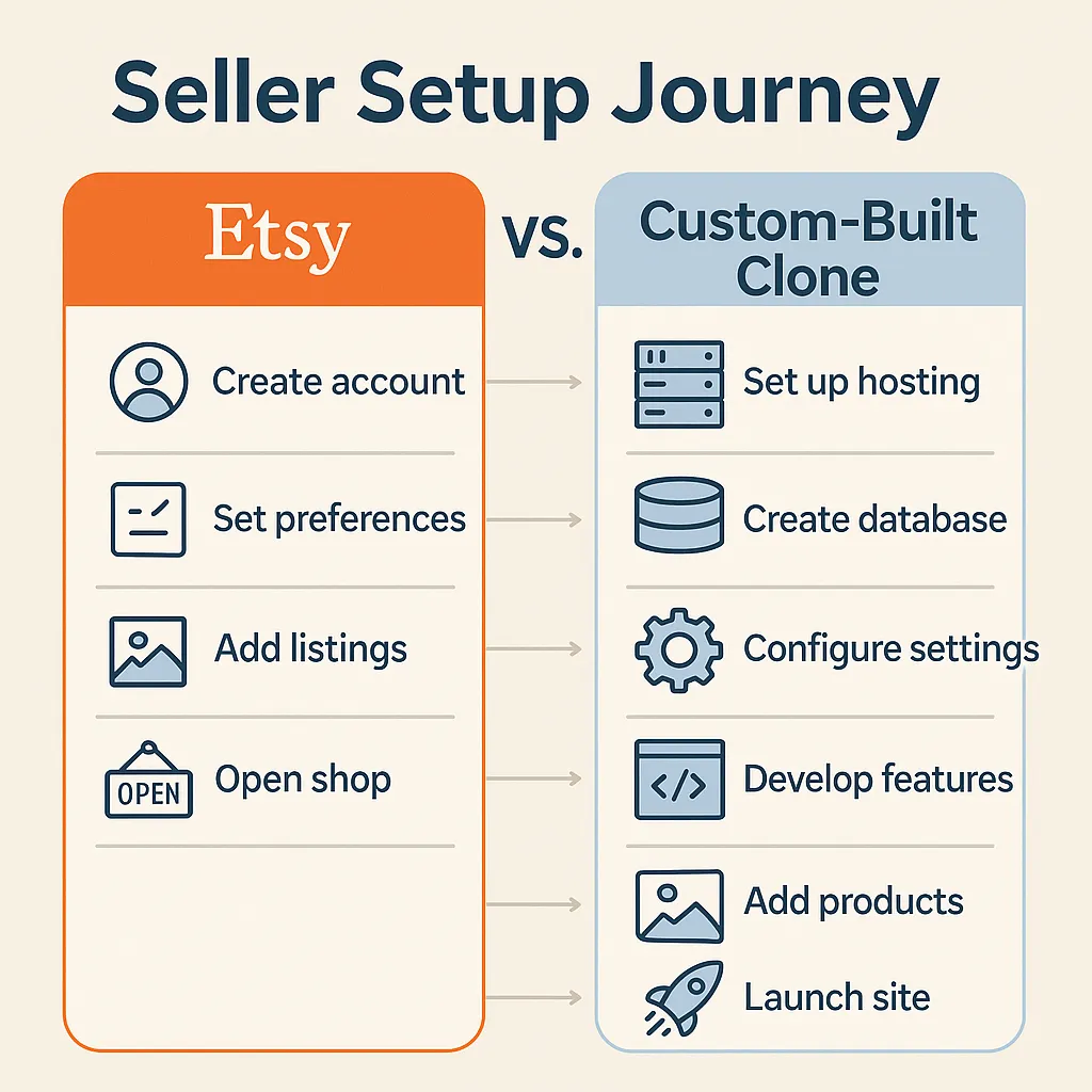 Etsy Setup Comparison
