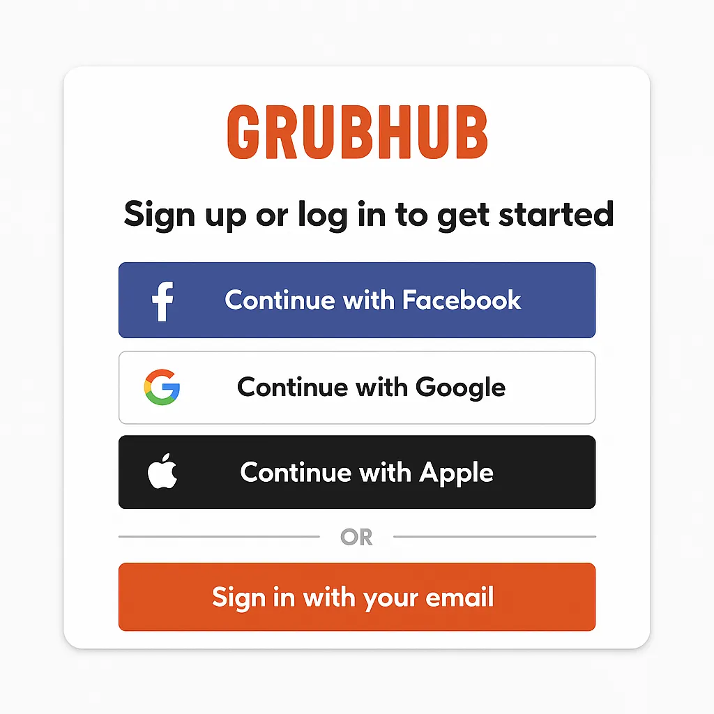 Grubhub Onboarding Screen