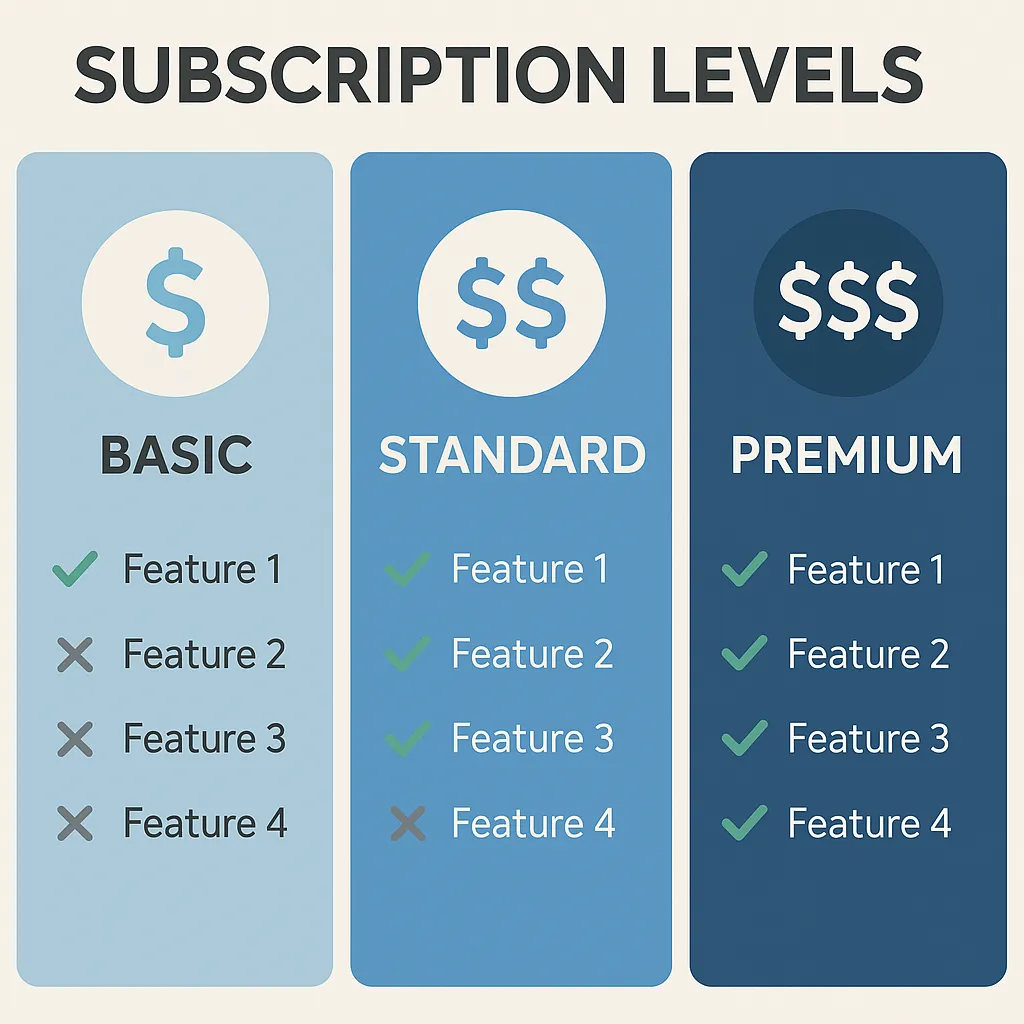 Subscription Levels Infographic
