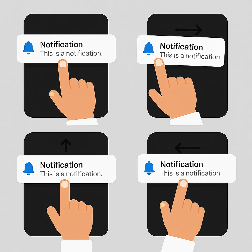 Swipe Gesture UI Design